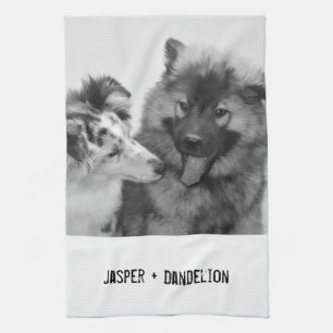 Simple, Modern Custom Pet or People Photo Tea Towel