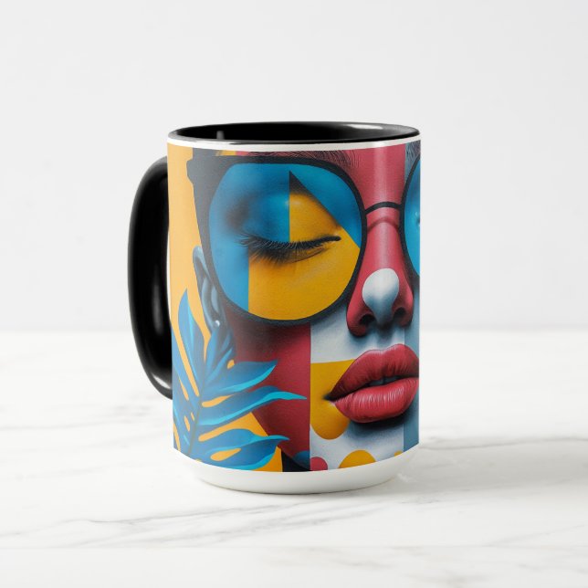 Simple modern Custom Photo and Personalised Mug (Front Left)