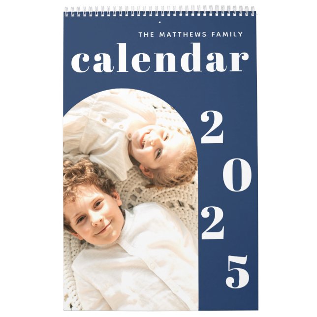 Simple Modern Custom Photo Planner Calendar (Cover)