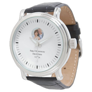 Simple modern custom photo watch