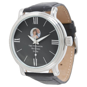 Simple modern custom photo watch