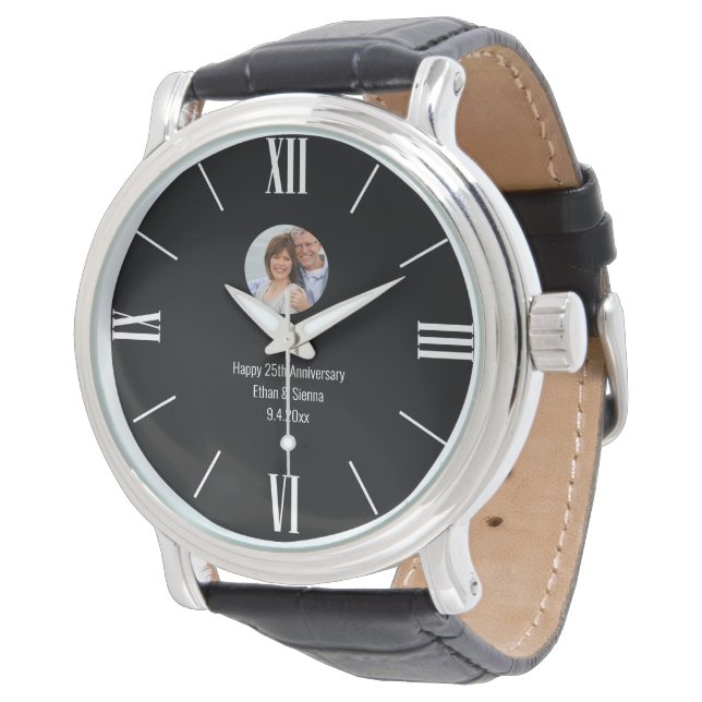 Simple modern custom photo watch (Angled)