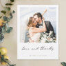Simple Modern Custom Photo Wedding Thank You