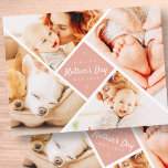 Simple Modern Custom Photos Happy Mother's Day Postcard<br><div class="desc">This simple and modern design is composed of serif typography and add a custom photo.Happy Mother's Day typography surrounded by four photos of your mum,  mother,  mama,  mum etc. This is a perfect gift for your Mum on Mother's day! Add another photo and customised message at the back.</div>