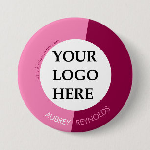 Simple Modern Custom Pink Professional Logo 7.5 Cm Round Badge