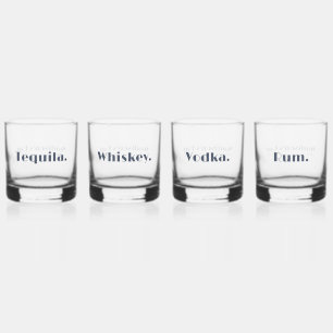 Simple, Modern Custom Text Whiskey Glass