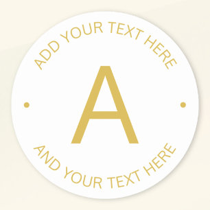 Simple Modern Customisable Text Gold Transparent