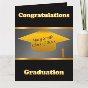 Simple Modern Customise Black Gold Card