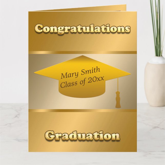 Simple Modern Customise Gold Card (Front)