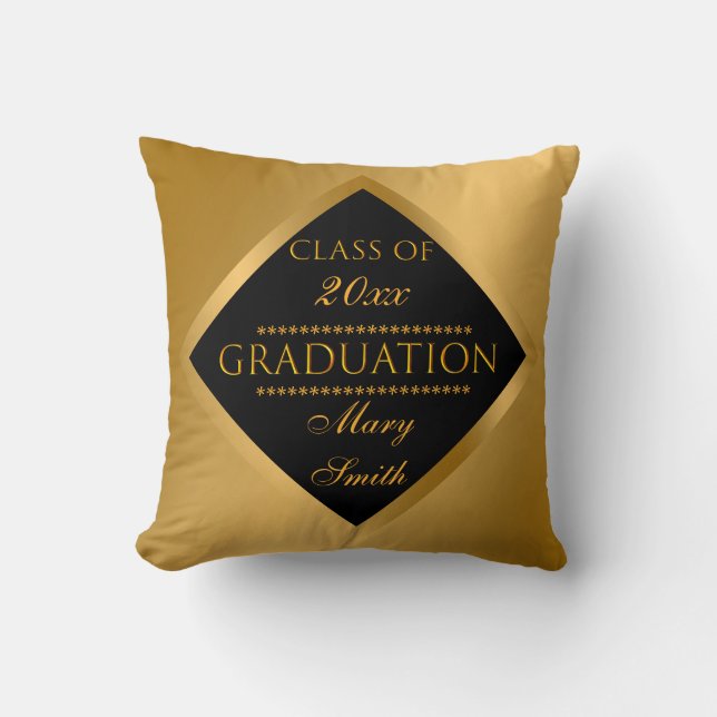 Simple Modern Customise Gold Cushion (Front)