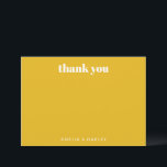 Simple Modern Cute Custom Yellow Couples Shower Thank You Card<br><div class="desc">Simple Modern Minimalist Cute Custom Yellow Couples Shower Thank You Card</div>
