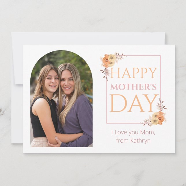 Simple Modern Cute Mum Happy Mothers Day  (Front)