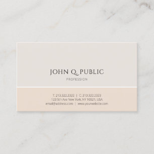 Simple Modern Design Elegant Colour Harmony Trendy Business Card