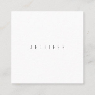 Simple Modern Design Template Sophisticated Chic Square Business Card