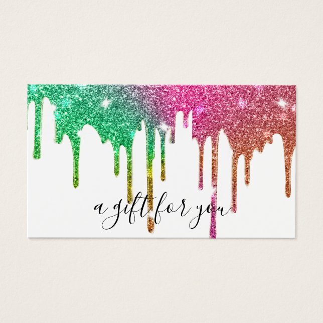 Simple Modern Dripping Business Gift Certificate  (Front)