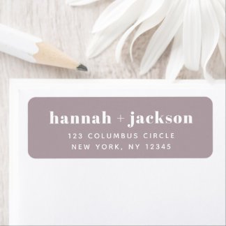Simple Modern Dusty Purple Return Address