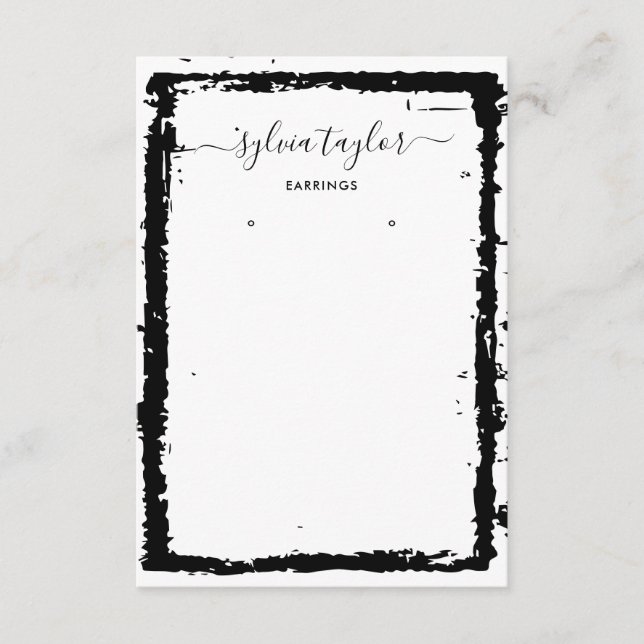 Simple Modern Earrings Jewellery Display Card (Front)