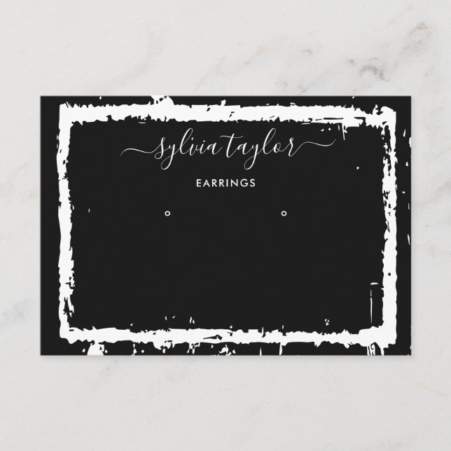 Simple Modern Earrings Jewellery Display Card (Front)