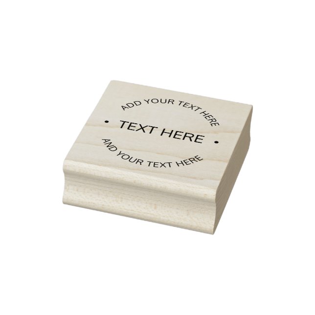 Simple Modern Editable Text | White & Black Rubber Stamp (Stamp)