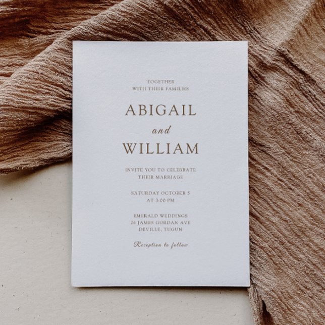 Simple Modern Elegance Wedding Invitation (Creator Uploaded)