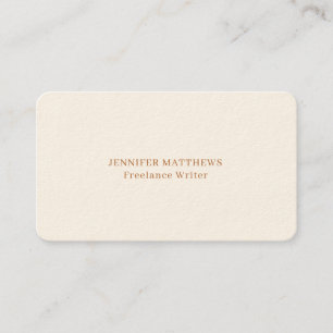 Simple Modern, Elegant biege professional  Business Card
