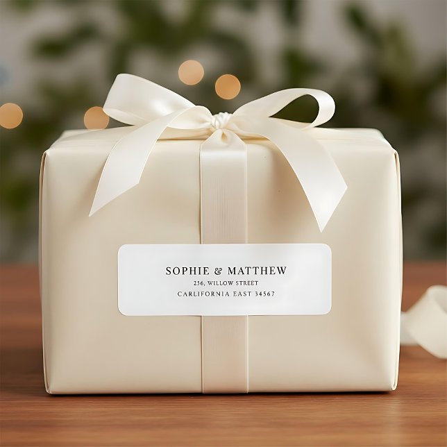  Simple modern elegant chic return address label (Creator Uploaded)