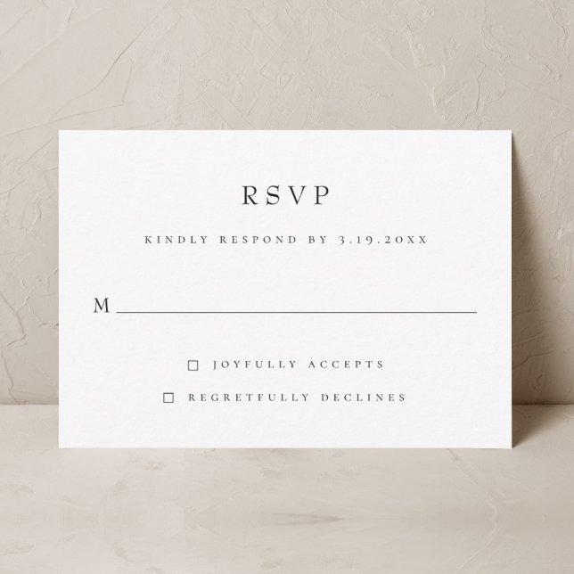 Simple Modern Elegant Classic Wedding RSVP  (Creator Uploaded)