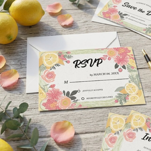 Simple Modern Elegant Classic Wedding RSVP Card (Creator Uploaded)