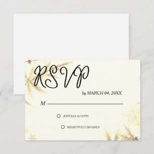 Simple Modern Elegant Classic Wedding RSVP Card