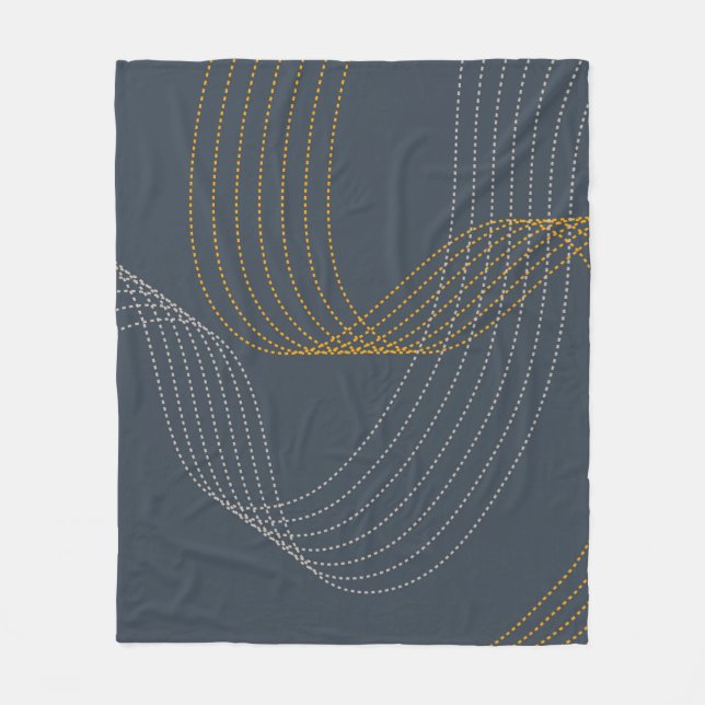 Simple, modern, elegant, cool, trendy illustration fleece blanket (Front)