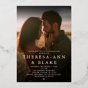 Simple Modern Elegant Couple's Shower Invitation