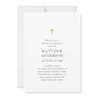 Simple Modern Elegant Cross Boy Confirmation