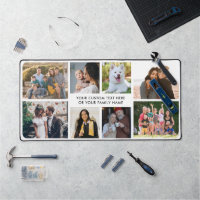 Simple Modern Elegant Custom Text 8 Photo Keepsake