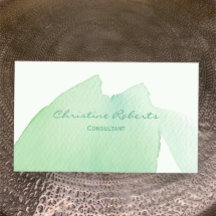 Simple Modern Elegant Green Blue Watercolor