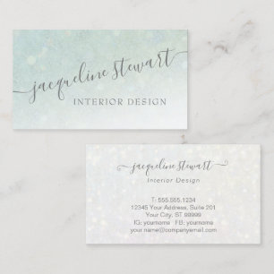 Simple Modern, Elegant Luminous Blue Professional Business Card