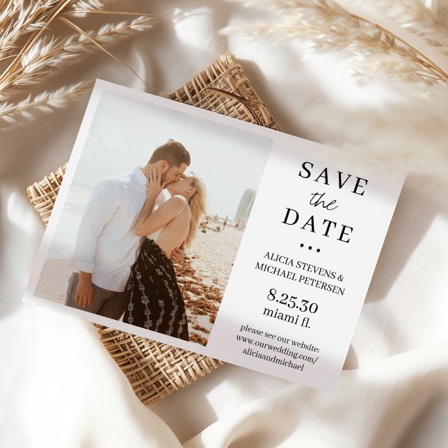 Simple modern elegant photo wedding save the date (Creator Uploaded)