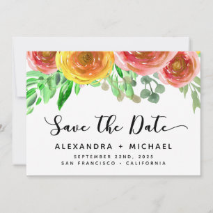Simple Modern Elegant Save the Date Photo White