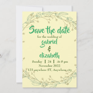 Simple Modern Elegant, Save the date Wedding Invitation