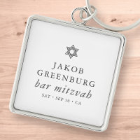 Simple Modern Elegant Star of David Bar Mitzvah