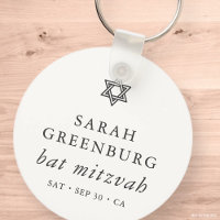 Simple Modern Elegant Star of David Bat Mitzvah