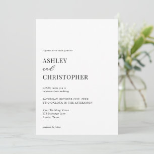 Simple Modern Elegant Wedding Invitation