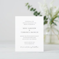 Simple Modern Elegant Wedding Invitation