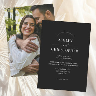 Simple Modern Elegant Wedding Invitation