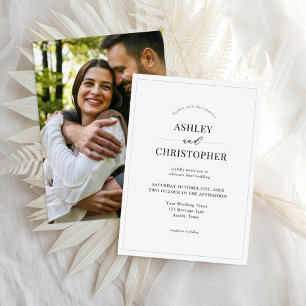 Simple Modern Elegant Wedding Invitation