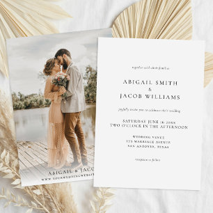 Simple Modern Elegant Wedding Invitation