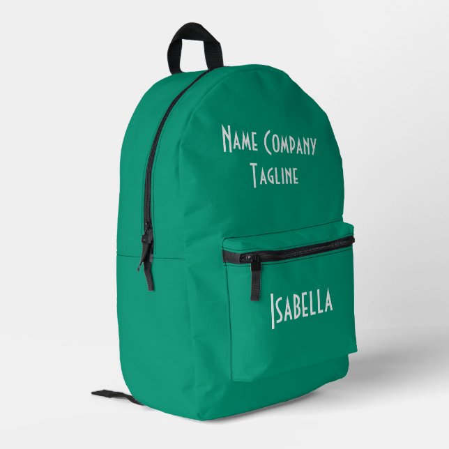 Simple Modern Emerald Printed Backpack (Back Corner Left)
