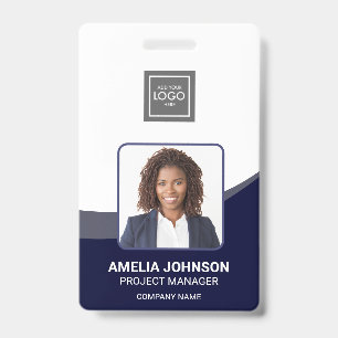 Simple Modern Employee Photo ID Badge