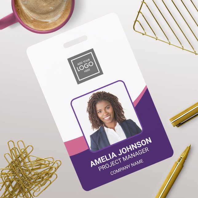 Simple Modern Employee Photo ID Badge (Creator Uploaded)