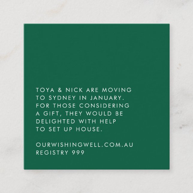 Simple Modern Enclosure Card (Front)