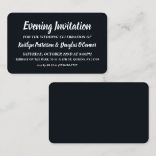 Simple & Modern, Evening Invitation
